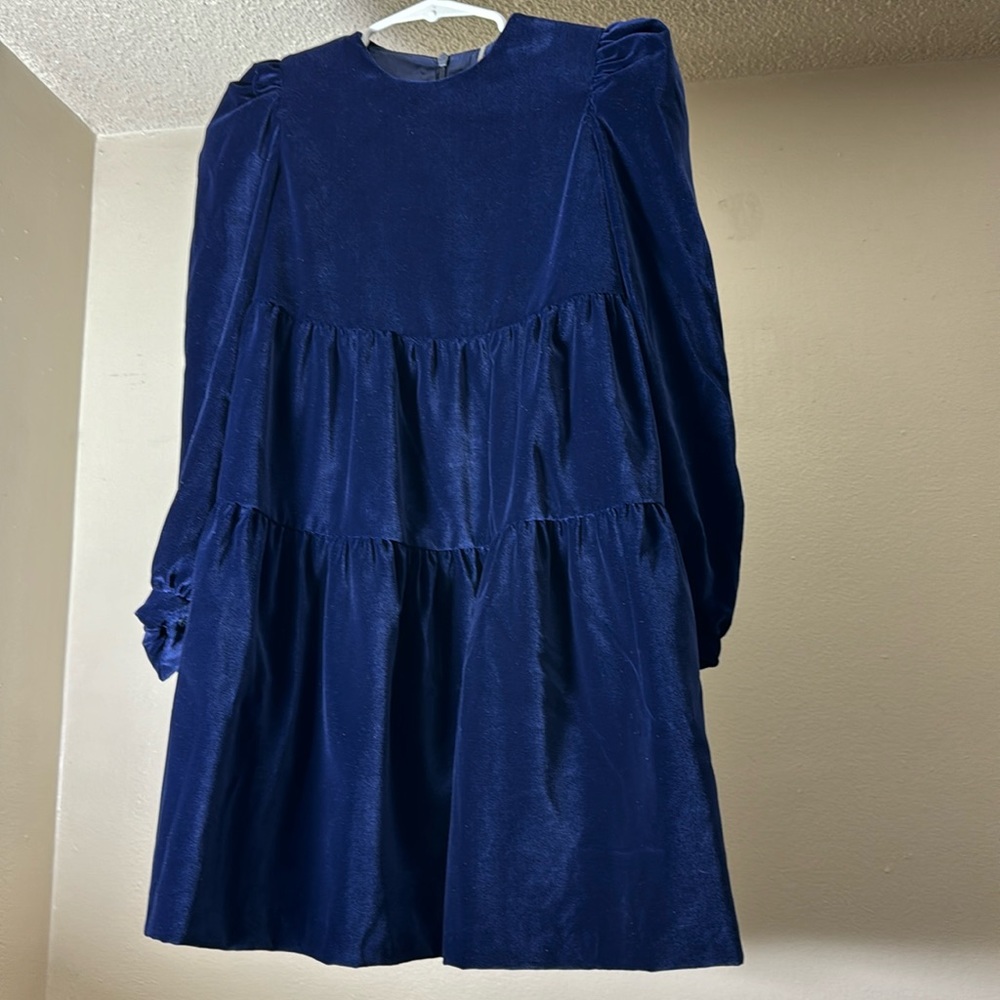 Il gufo velvet navy dress 8